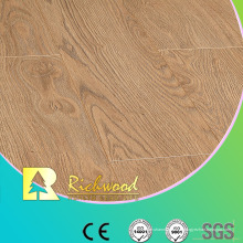 Revestimento laminado afiado encerado carvalho HDF de 12.3mm E0 HDF gravado